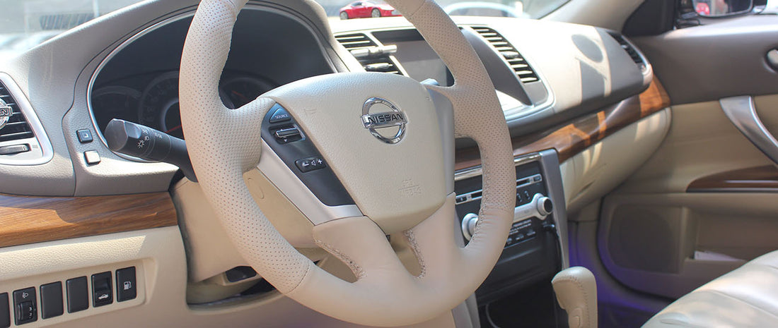 leather steering wheel cover