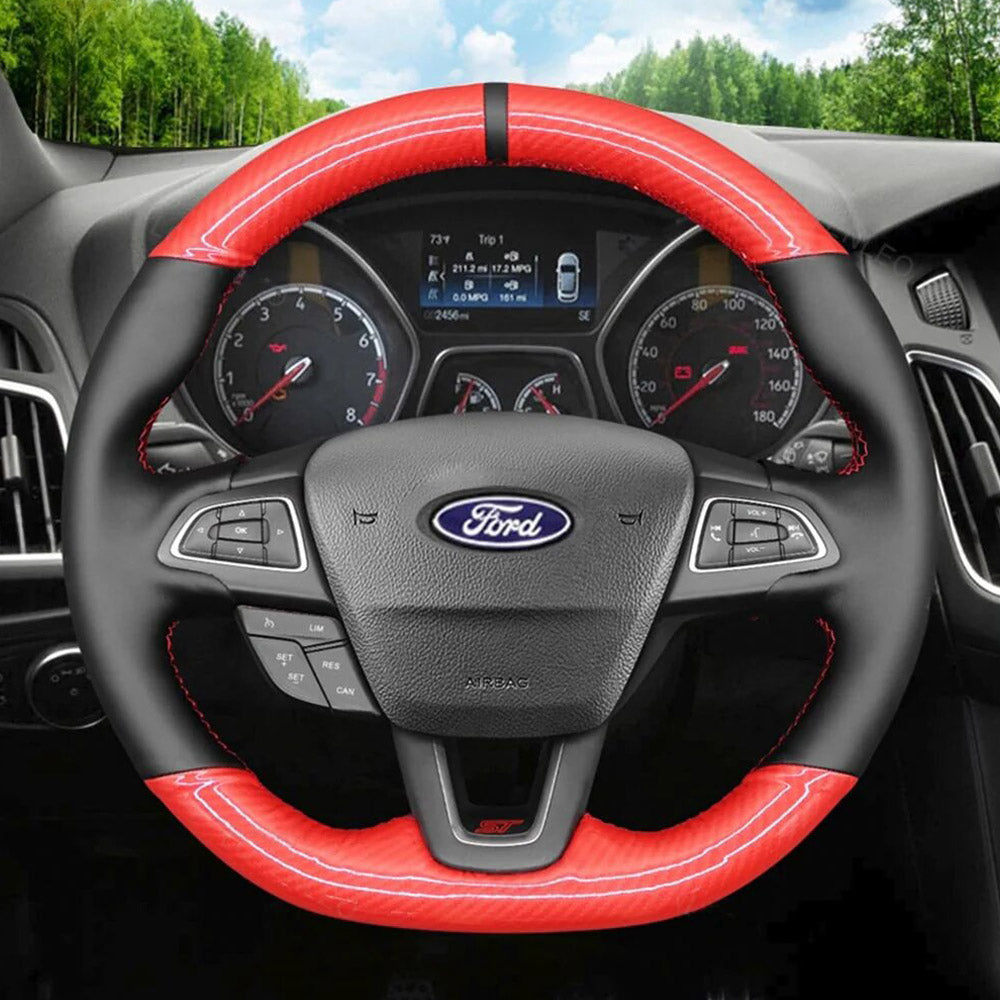 Steering Wheel Cover for Ford Focus ST Focus ST-Line Focus RS Ecosport ST-Line Kuga Escape