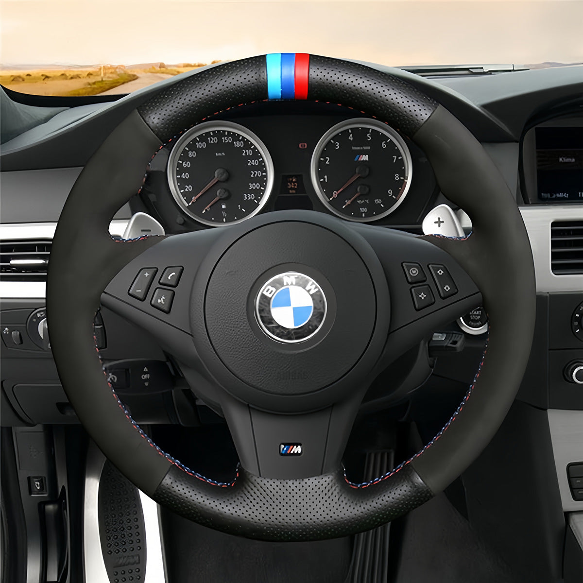 Steering Wheel Cover for BMW 5 Series E60 E61 2003-2010 6 Series E63 E64 2004-2009