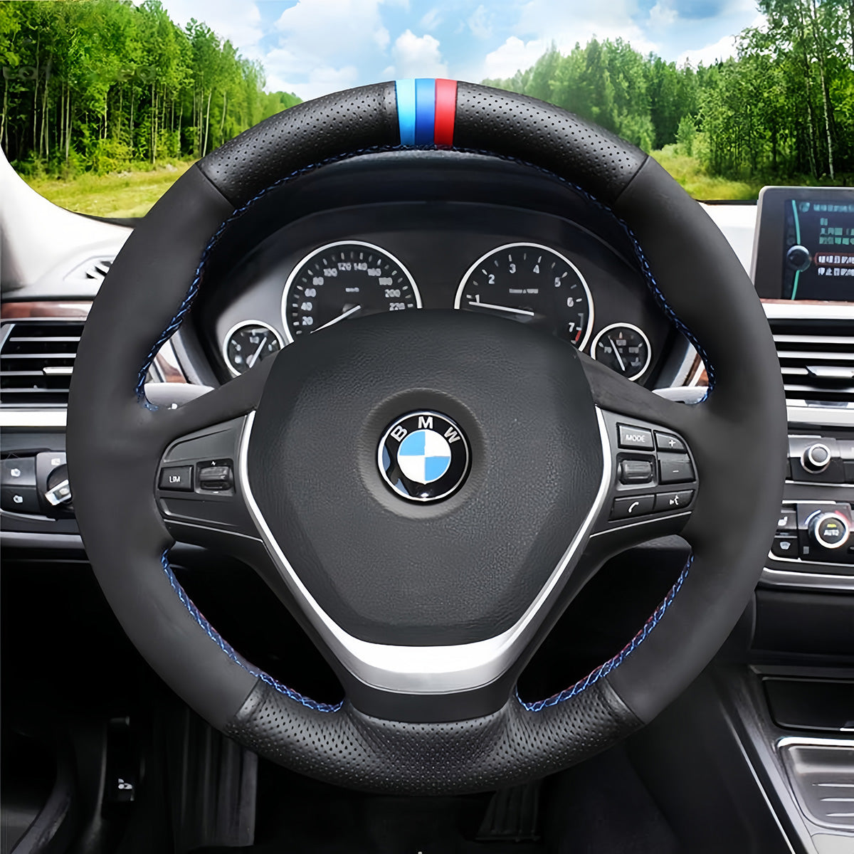 Steering Wheel Cover for BMW F20 F21 F22 F23 F30 F31 F32 F33 F34 F36