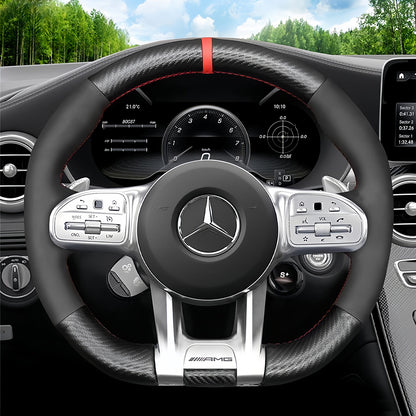 Steering Wheel Cover for Mercedes-Benz AMG A35 W177 W205 W213 W167 W222 C63 C190 E63 H247 X253