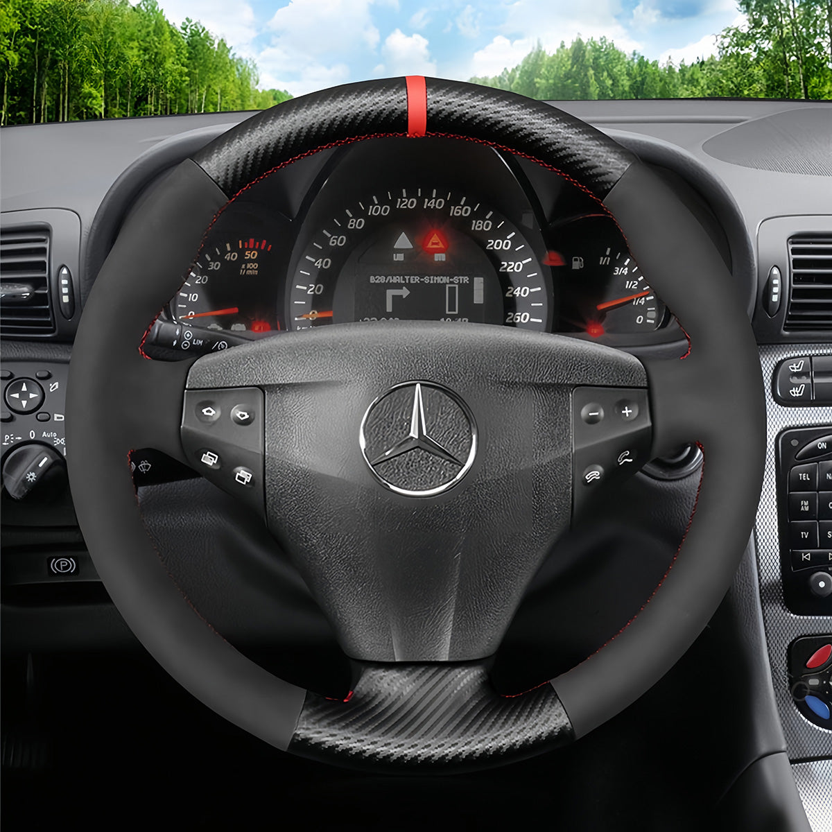 Steering Wheel Cover for Mercedes-Benz C-Class W203 Kompressor 2001-2004