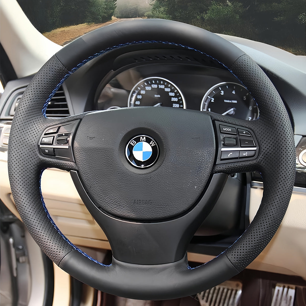 Steering Wheel Cover for BMW 5 Series F07 F10 F11 7 Series F01 F02 2008-2017