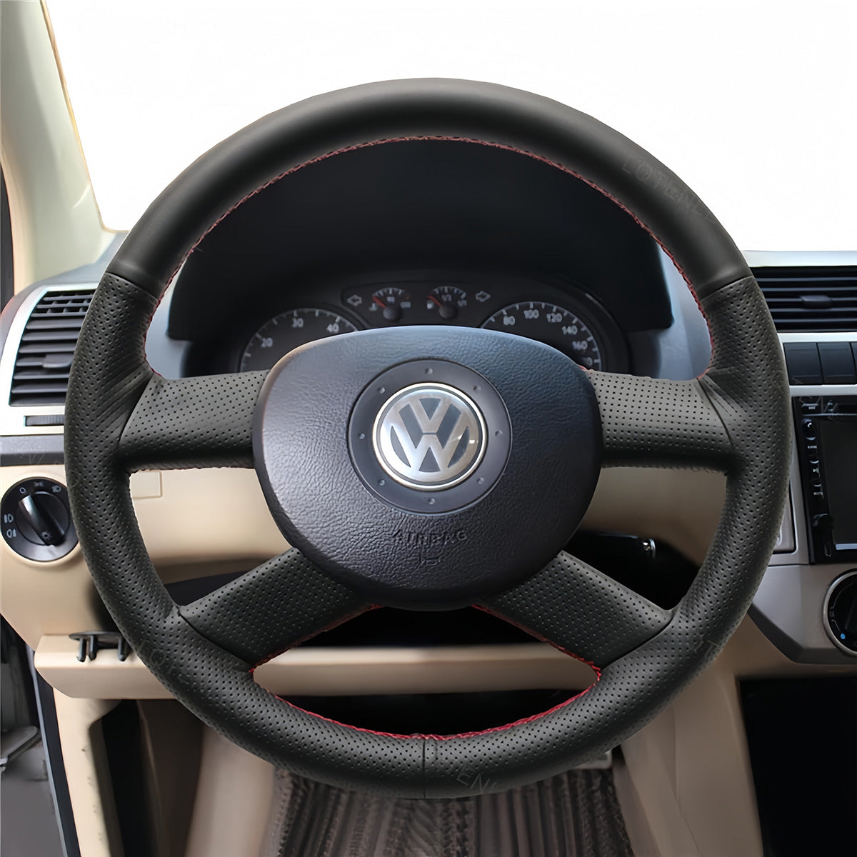 Steering Wheel Cover for Volkswagen VW Golf 5 V Polo FOX Touran 2001-2007