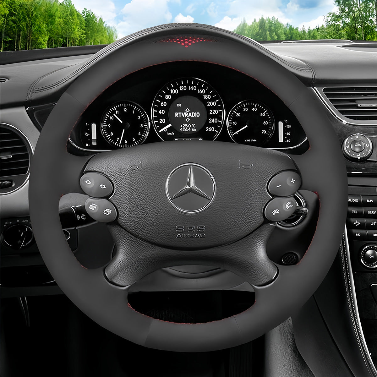 Steering Wheel Cover for Mercedes-Benz W211 C209 C219 W463 R230