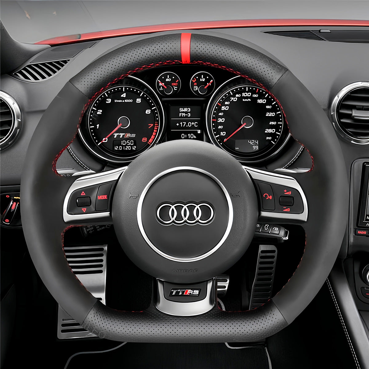 Steering Wheel Cover for Audi TT R8 RS 3 RS 6 2008-2015