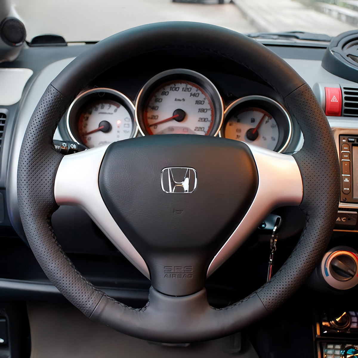 Steering Wheel Cover for Honda Fit Jazz 2005-2008