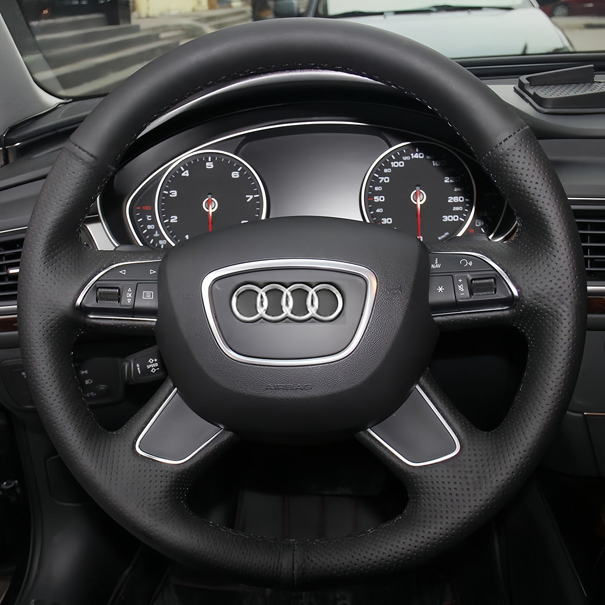 Steering Wheel Cover for Audi A3 A4 A6 A8 Q3 Q5 Q7 Allroad 2010-2019