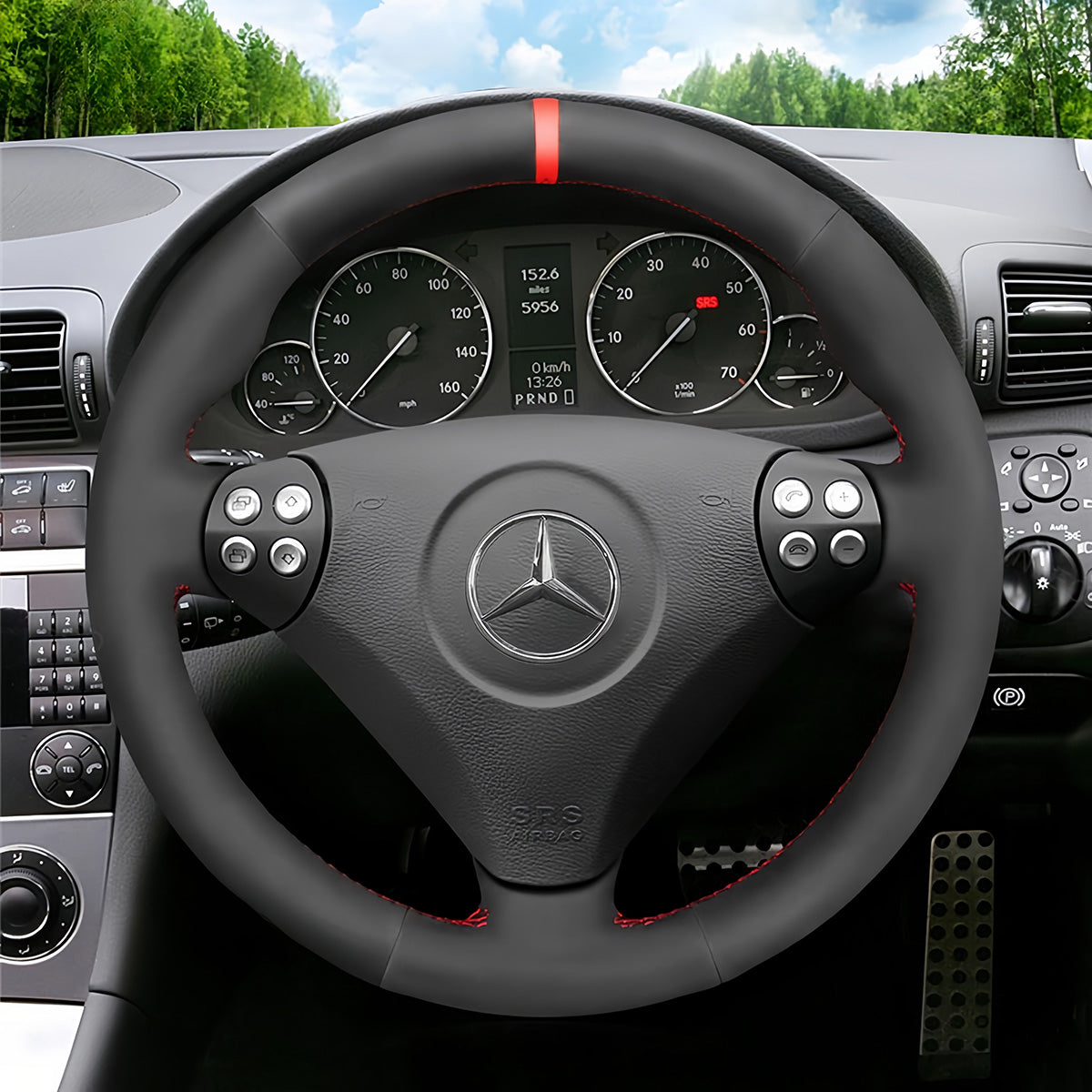 Steering Wheel Cover for Mercedes-Benz C-Class W203 SLK-Class R171 2005-2008