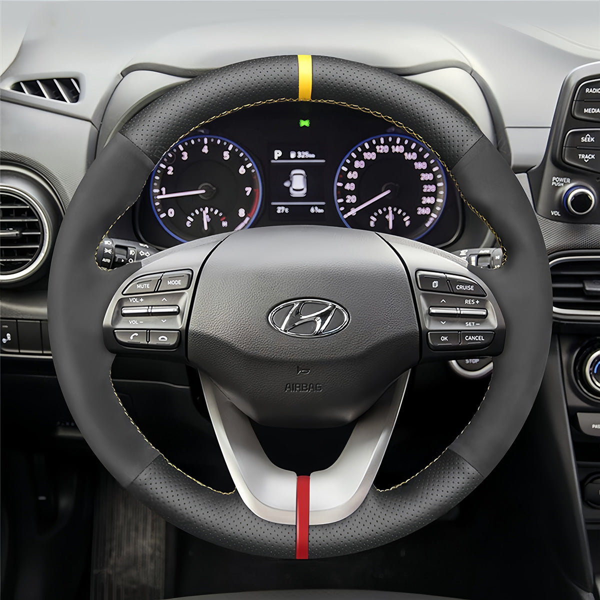 Steering Wheel Cover for Hyundai Veloster i30 Elantra 2017-2023