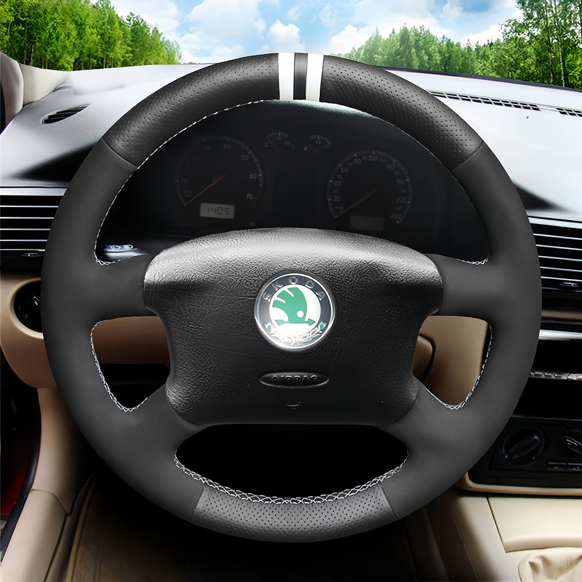 Steering Wheel Cover for Skoda Octavia Superb 1999-2005