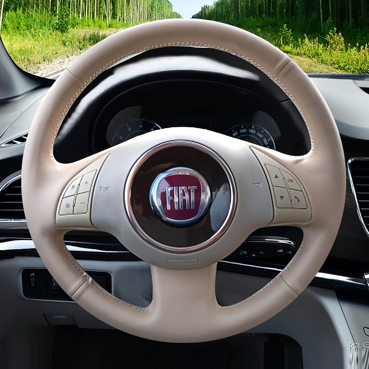 Steering Wheel Cover for Fiat 500 500e 500C 2014-2018