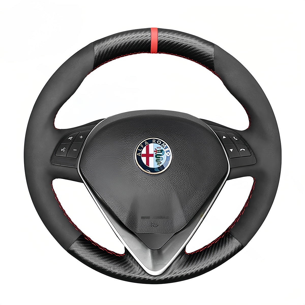 Steering Wheel Cover for Alfa Romeo Giulietta 2014-2021 (O Shape)