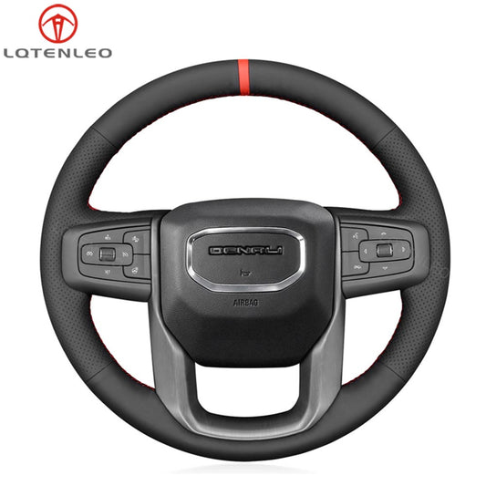 LQTENLEO Alcantara Carbon Fiber Leather Suede Hand-stitched Car Steering Wheel Cover for GMC Sierra 1500 Limited / Sierra 3500 /Sierra 2500 /Yukon (XL) - LQTENLEO Official Store