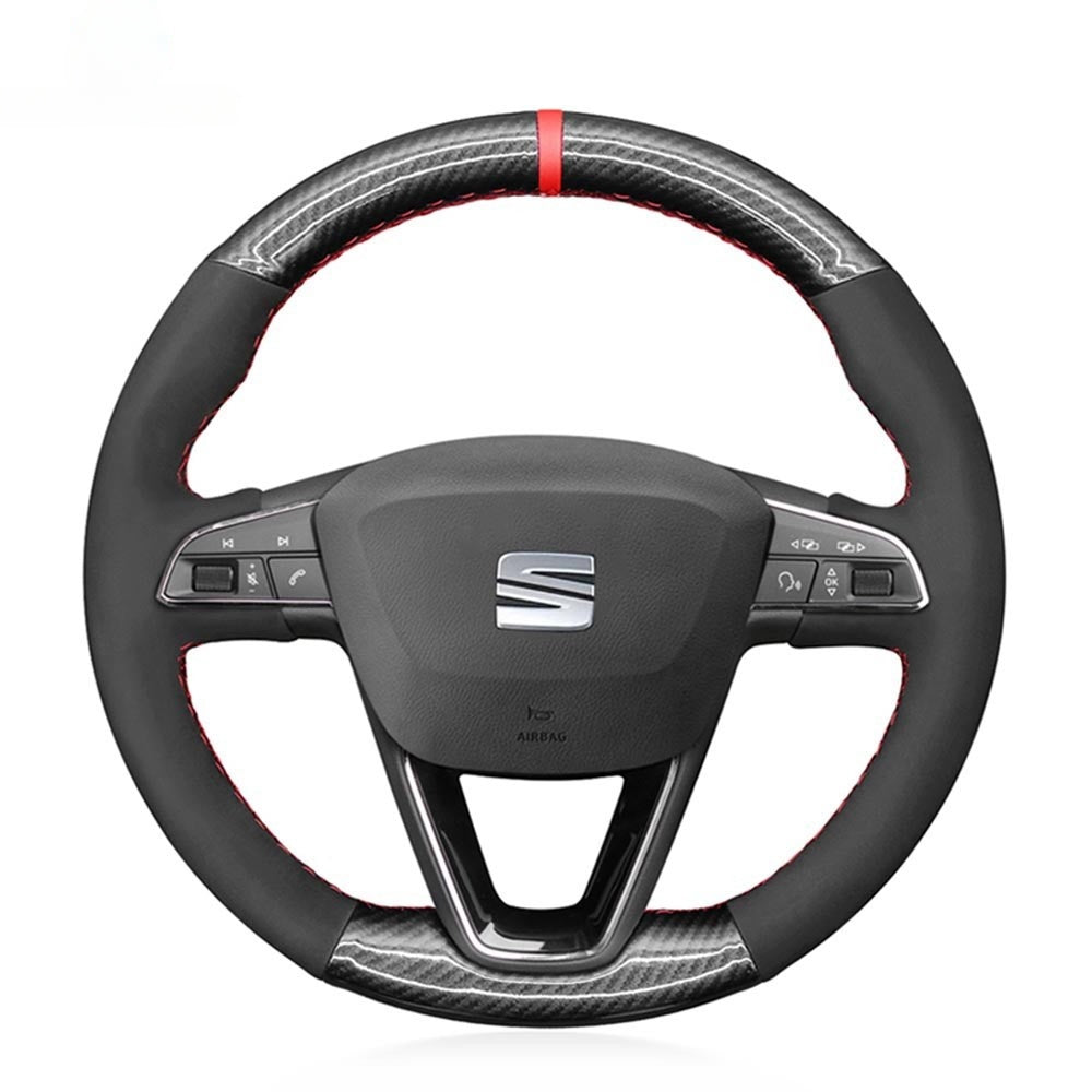 Steering Wheel Cover for Seat Leon 5F Ibiza 6F Alhambra 7N Arona Ateca Tarraco Toledo 2013-2022