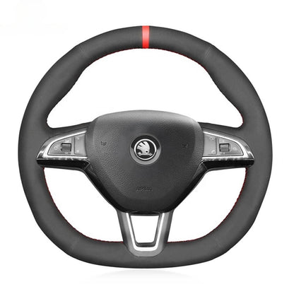 Steering Wheel Cover for Skoda Octavia Fabia Kodiaq Citigo Superb Scala 2015-2019