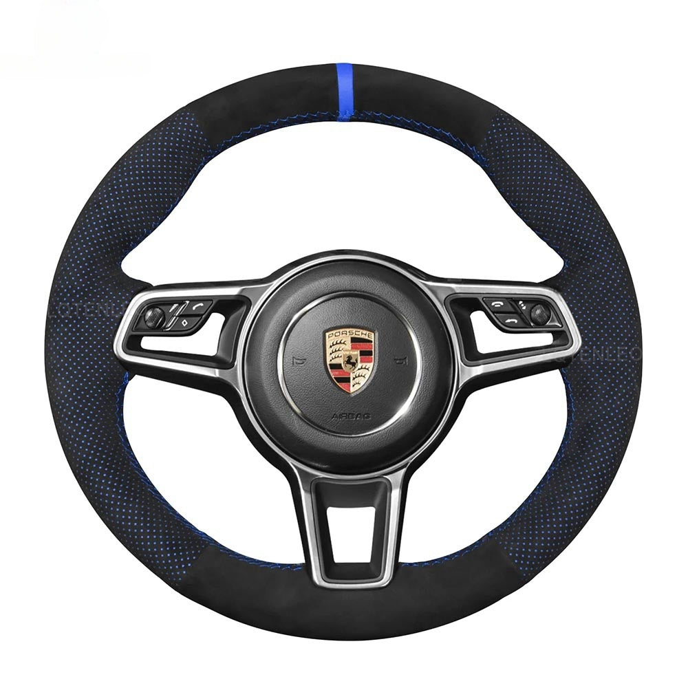 Steering Wheel Cover for Porsche 911 718 Boxster Cayman 911 918 Spyder Cayenne Macan Panamera 2015-2022