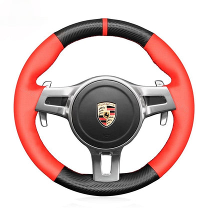 Steering Wheel Cover for Porsche 911 991 Boxster Cayman 981 Cayenne Panamera 2009-2016