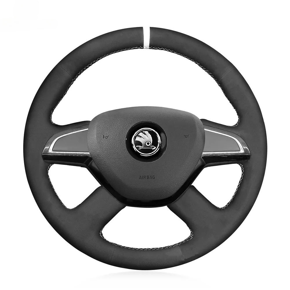 Steering Wheel Cover for Skoda Citigo Fabia Superb Rapid Roomster Octavia 2012-2015