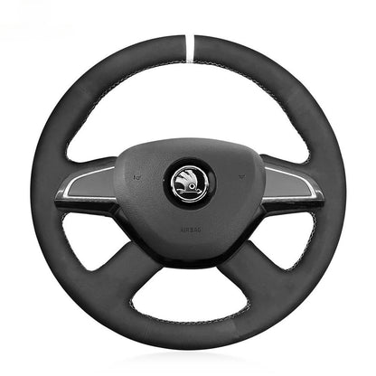 Steering Wheel Cover for Skoda Citigo Fabia Superb Rapid Roomster Octavia 2012-2015