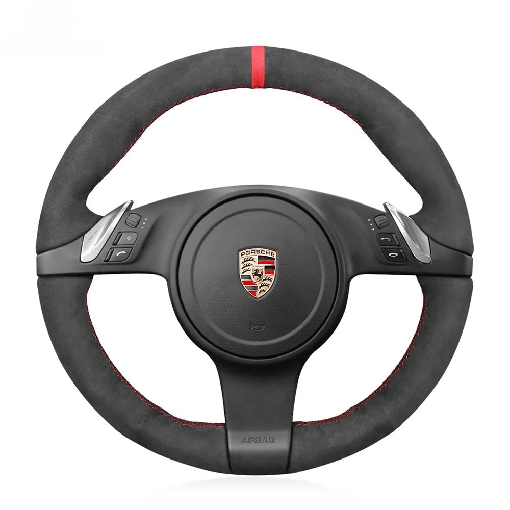 Steering Wheel Cover for Porsche 911 991 Boxster Cayman 981 Cayenne Panamera 2009-2016