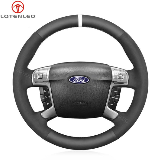 LQTENLEO Leather Suede Hand-stitched Car Steering Wheel Cover for Ford Mondeo / S-Max / Galaxy - LQTENLEO Official Store