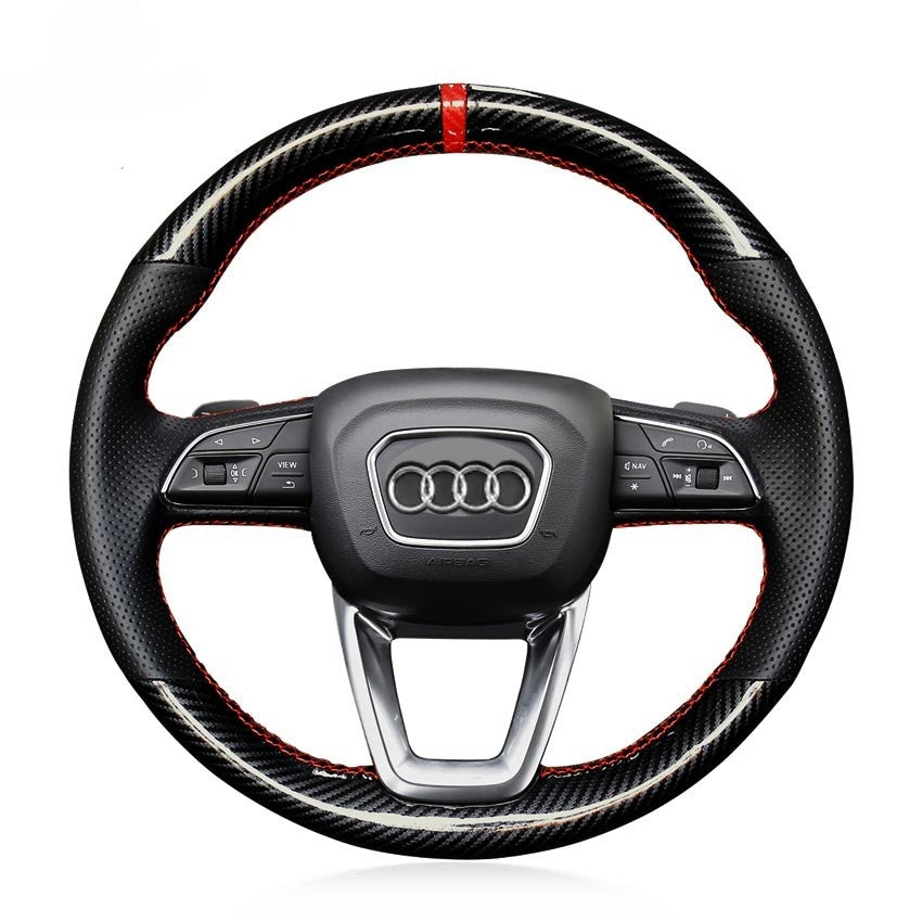 Steering Wheel Cover for Audi A3 A4 A5 Q3 Q5 Q7 Q8 RS S3 S4 S5 SQ5 SQ7 SQ8