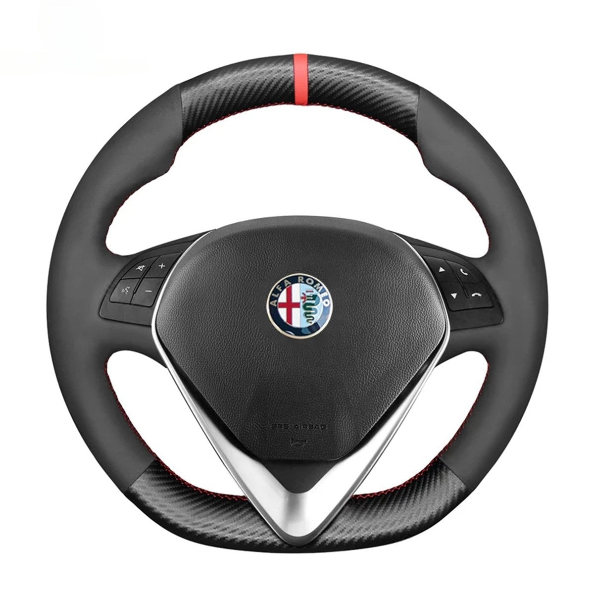 Steering Wheel Cover for Alfa Romeo Giulietta 2014-2021 (D Shape)