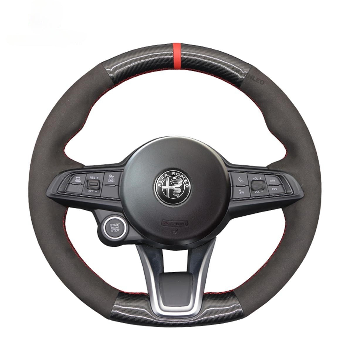 Steering Wheel Cover for Alfa Romeo Giulia Stelvio Tonale 2020-2022