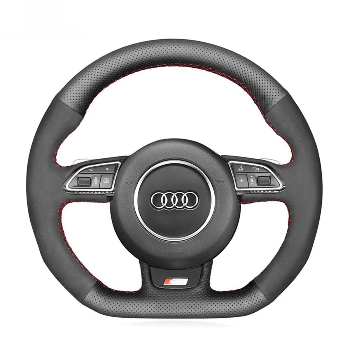 Steering Wheel Cover for Audi A5 A7 S3 S4 S5 S6 S7 SQ5 RS 5 RS 7 2012-2018