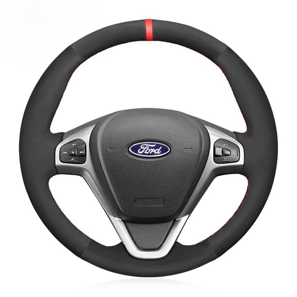 Steering Wheel Cover for Ford MK7 Fiesta VI VII Ecosport B-MAX Ka Tourneo Transit Courier 2008-2024