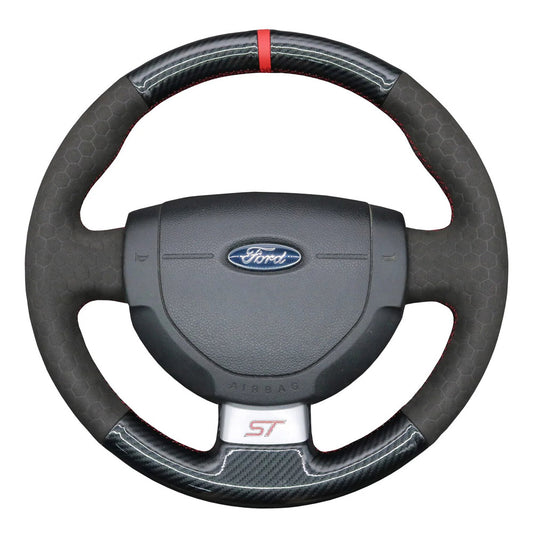 Steering Wheel Cover for Ford Fiesta MK6 ST RS Fusion Transit Connect 2001-2013
