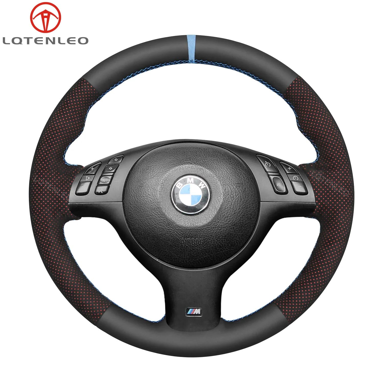 LQTENLEO Hand-stitched Car Steering Wheel Cover for BMW M Sport E46 330i 330Ci / E39 540i 525i 530i / M3 E46 / M5 E39 - LQTENLEO Official Store