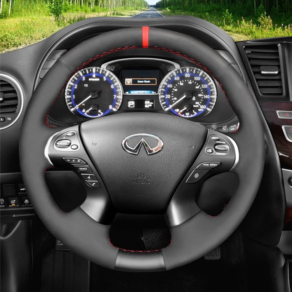 Steering Wheel Cover for Infiniti JX35 M25 M35 M37 M56 Q70 QX60 / Nissan Murano Pathfinder