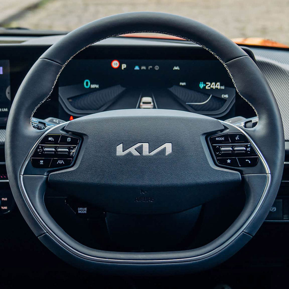 Steering Wheel Cover for Kia EV6 2022-2024 (D-Shape)