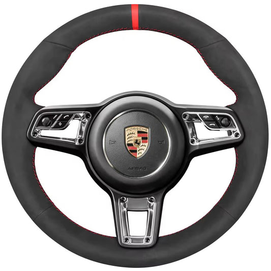 Steering Wheel Cover for Porsche 718 Boxster Cayman Spyder 911 991 Cayenne Macan Panamera 2014-2022