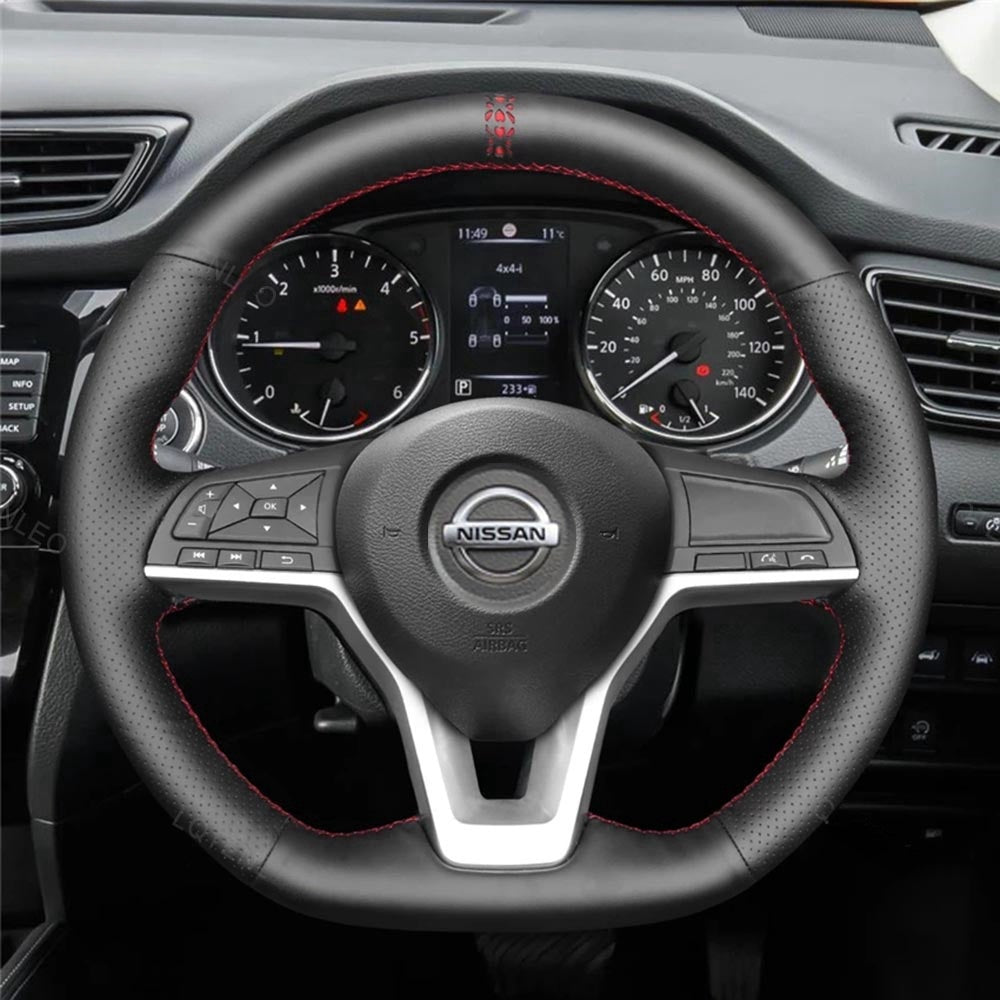 Lenkradbezug für Nissan Altima Kicks Leaf Rogue Sentra Versa Qashqai X-Trail Juke Micra 2016-2024