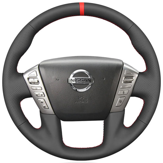 Lenkradbezug für Infiniti QX56 QX80/Nissan NV Fracht Passagier Titan Armada Frontier 2013-2024