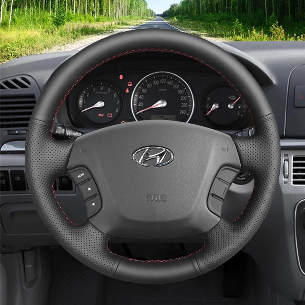 Steering Wheel Cover for Hyundai Sonata Grandeur Azera Entourage / Kia Amanti Sedona Grand Carnival Optima 2004-2014