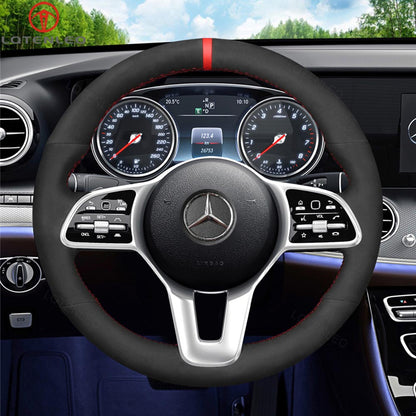 LQTENLEO Hand-stitched Car Steering Wheel Cover for Mercedes-Benz W177 W205 C205/A205 C118 C257 W213 W463 H247 Sprinter