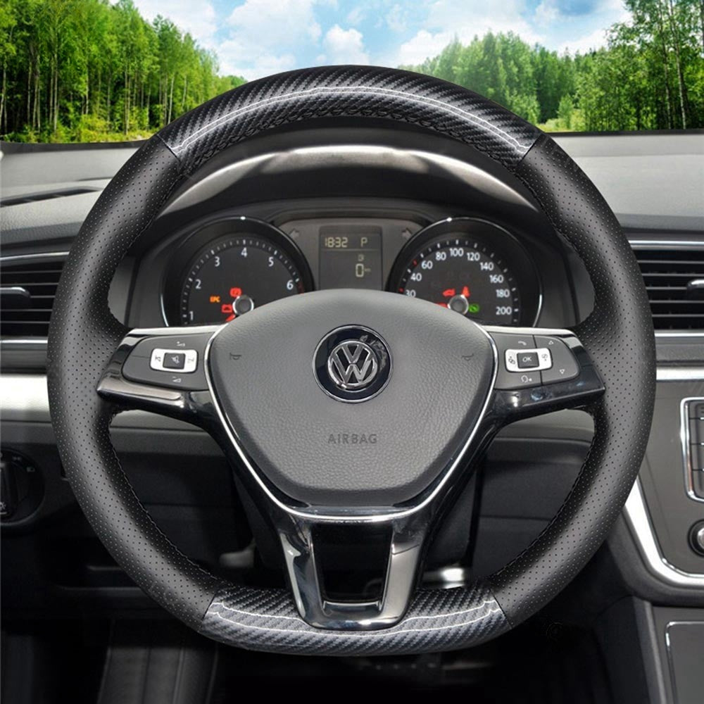 Steering Wheel Cover for Volkswagen VW Golf 7 Alltrack SportWagen Jetta Passat Tiguan e-Golf Arteon Atlas