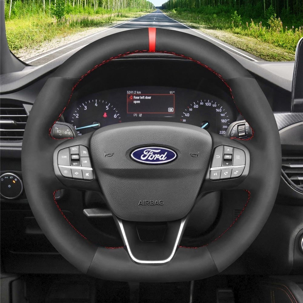 Steering Wheel Cover for Ford Escape Focus Fiesta Kuga Puma ST ST-Line 2017-2024