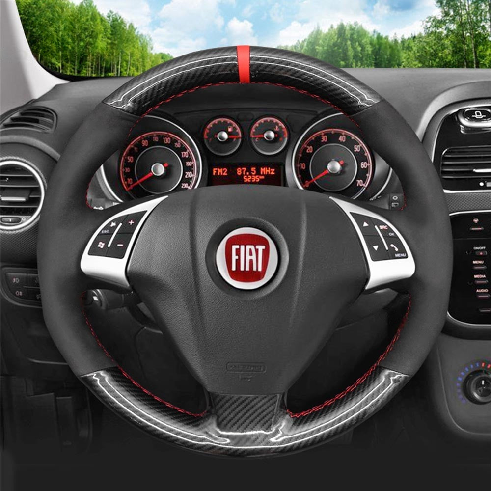 Steering Wheel Cover for Fiat Grande Punto Bravo Linea Qubo Doblo / Opel Vauxhall Combo