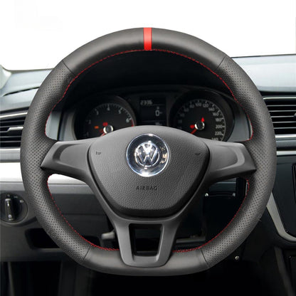 Steering Wheel Cover for Volkswagen Golf 7 Sportsvan Polo 5 Jetta Up! Passat T-Roc Touran Caddy Crafter 2013-2021