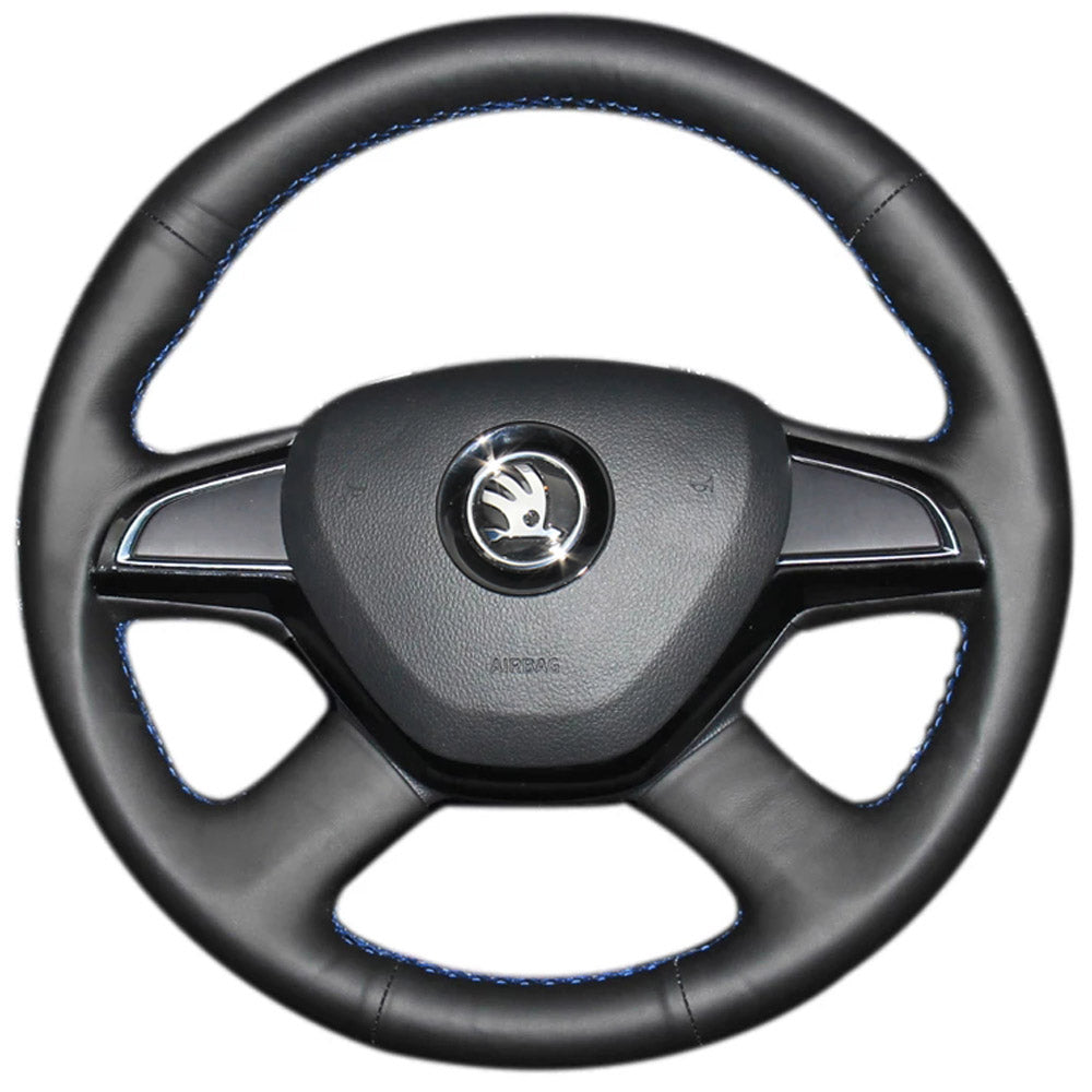 Steering Wheel Cover for Skoda Citigo Fabia Superb Rapid Roomster Octavia 2012-2015