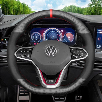 Steering Wheel Cover for Volkswagen VW MK8 Golf 8 GTI GTD GTE R Arteon Tiguan Touareg 2020-2021