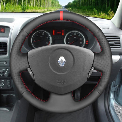 Steering Wheel Cover for Renault Clio Twingo 2 Logan Sandero 1 / Dacia Logan Sandero 2001-2015