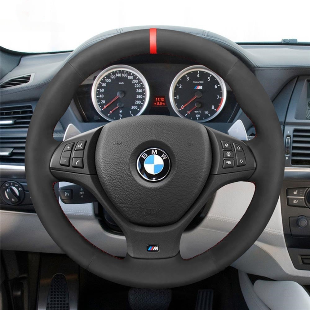 Steering Wheel Cover for BMW M Sport X5 E70 2006-2013 X6 E71 M50d 2009-2014