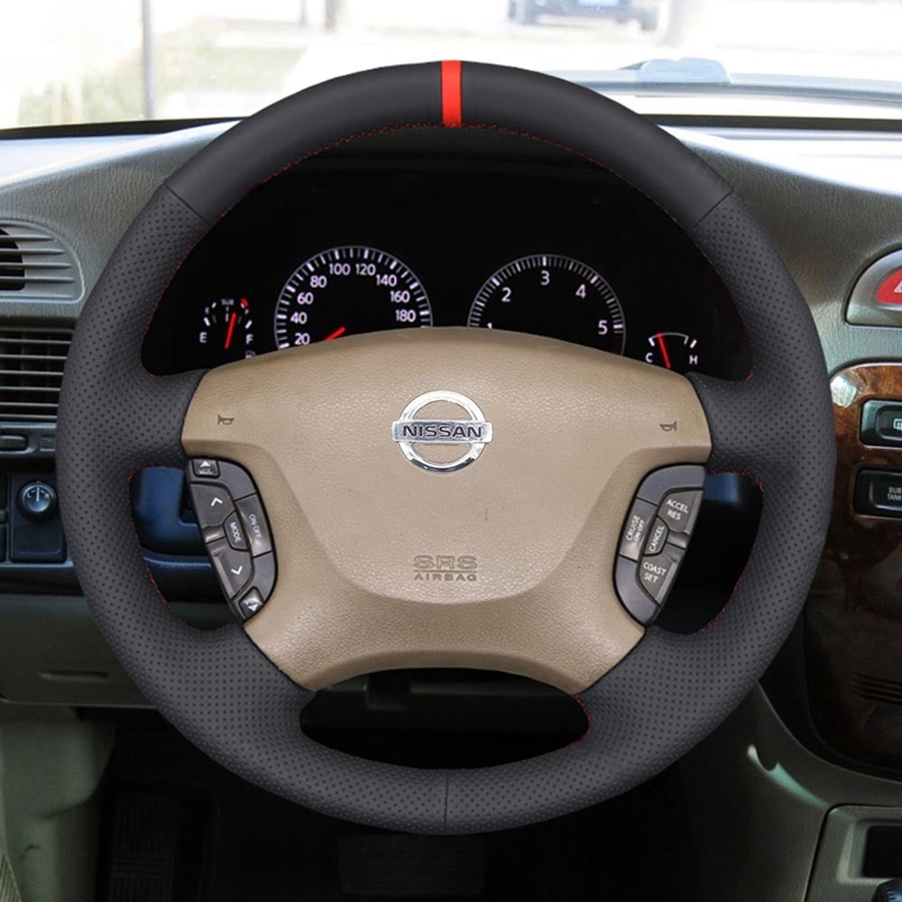 Steering Wheel Cover for Nissan Patrol Y61 Maxima Pathfinder Elgrand 1996-2015