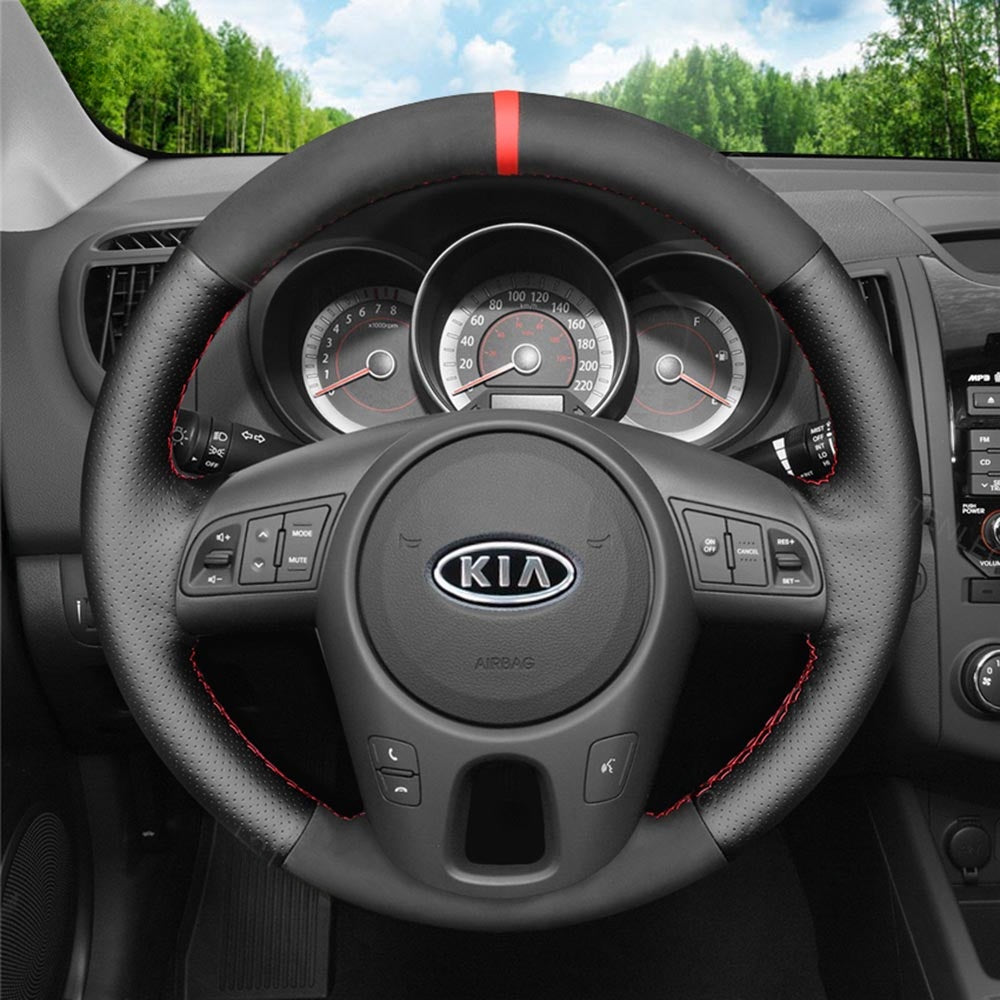 Steering Wheel Cover for Kia Forte Koup Forte5 Soul Rio Rio5 Picanto 2009-2019